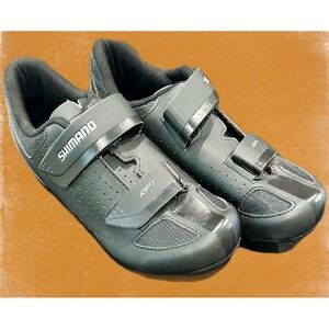 Shimano RP1 SH-RP100-S Black Road Cycling Shoes Mens 8.9 EU 43 SPD SPD-SL Cleats